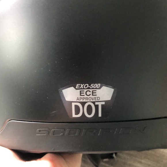 Scorpion EXO-500 full face riding helmet SMALL matte black with new smoke shield - Picture 4 of 6